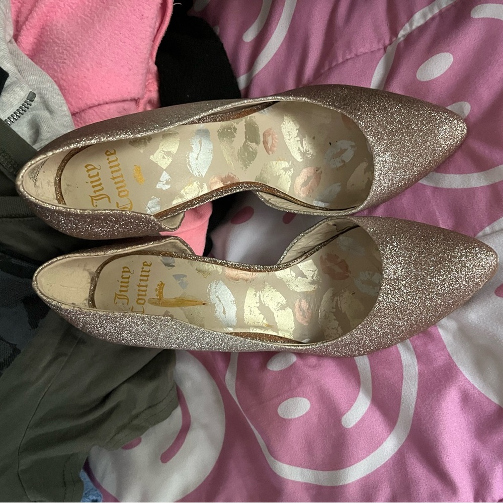 Juicy Couture Women's Sparkling Heels - Rose Gold